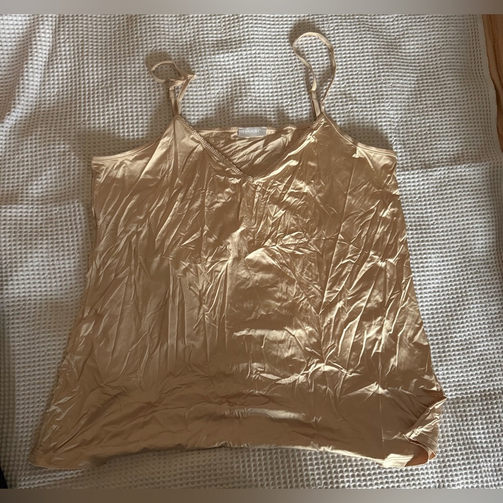 Hanro Gold Satin Camisole Top